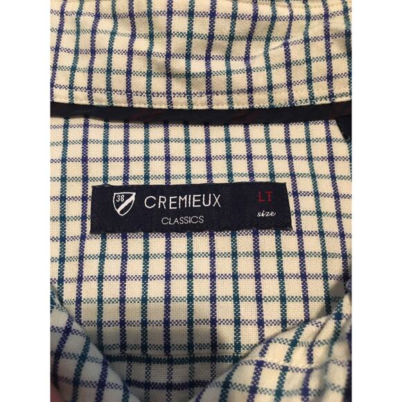 Daniel Cremieux Long Sleeve Shirt Check White Blue Green Men’s Sz LT Classiccore - Picture 5 of 5